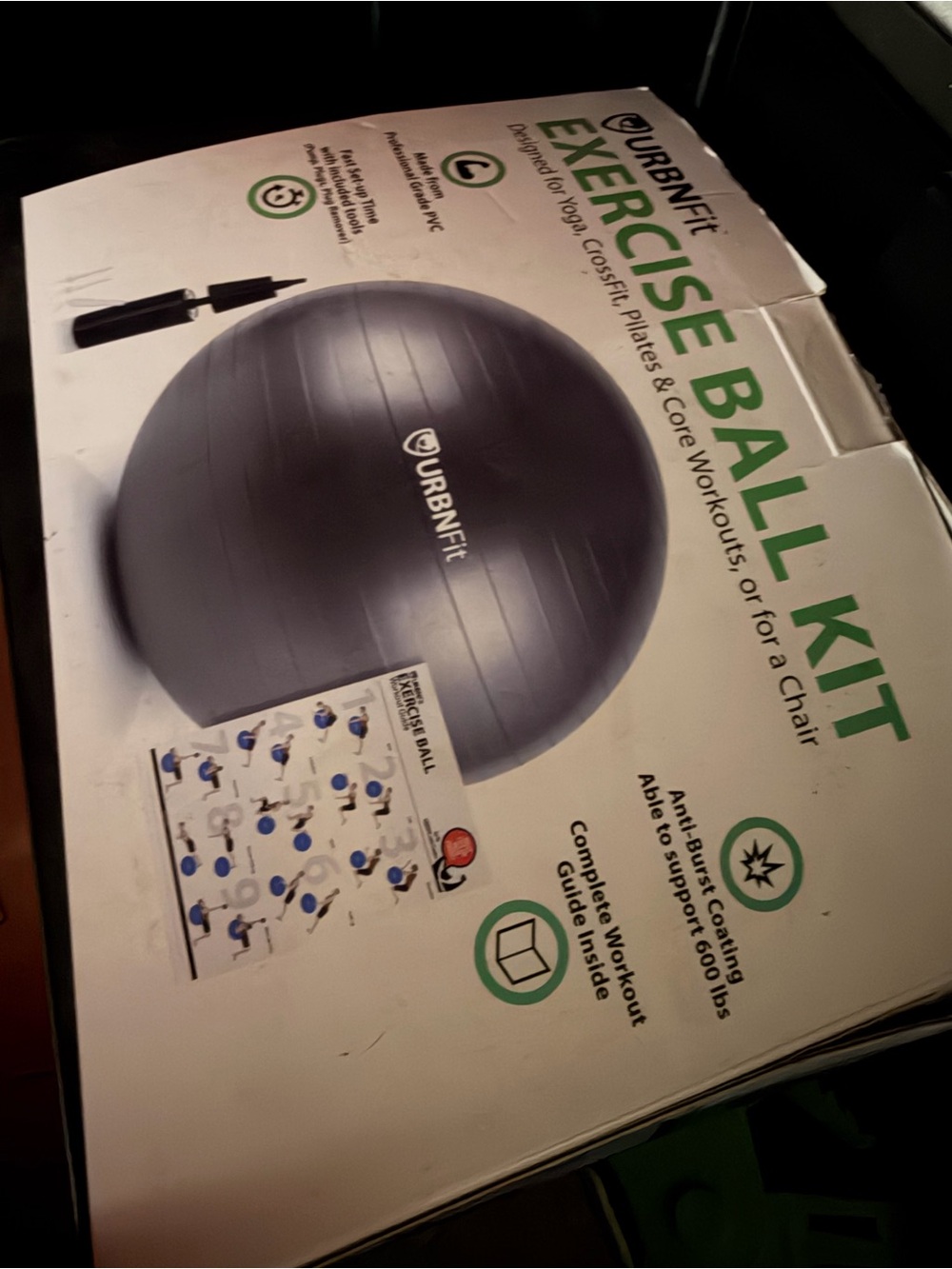 Gray Exercise Ball Kit - Stability & Core Training